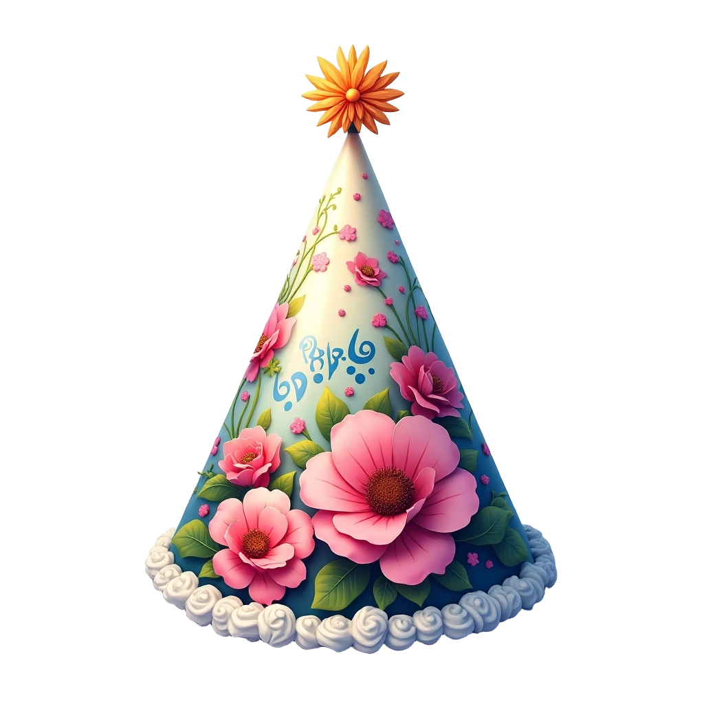 Floral Party Hat